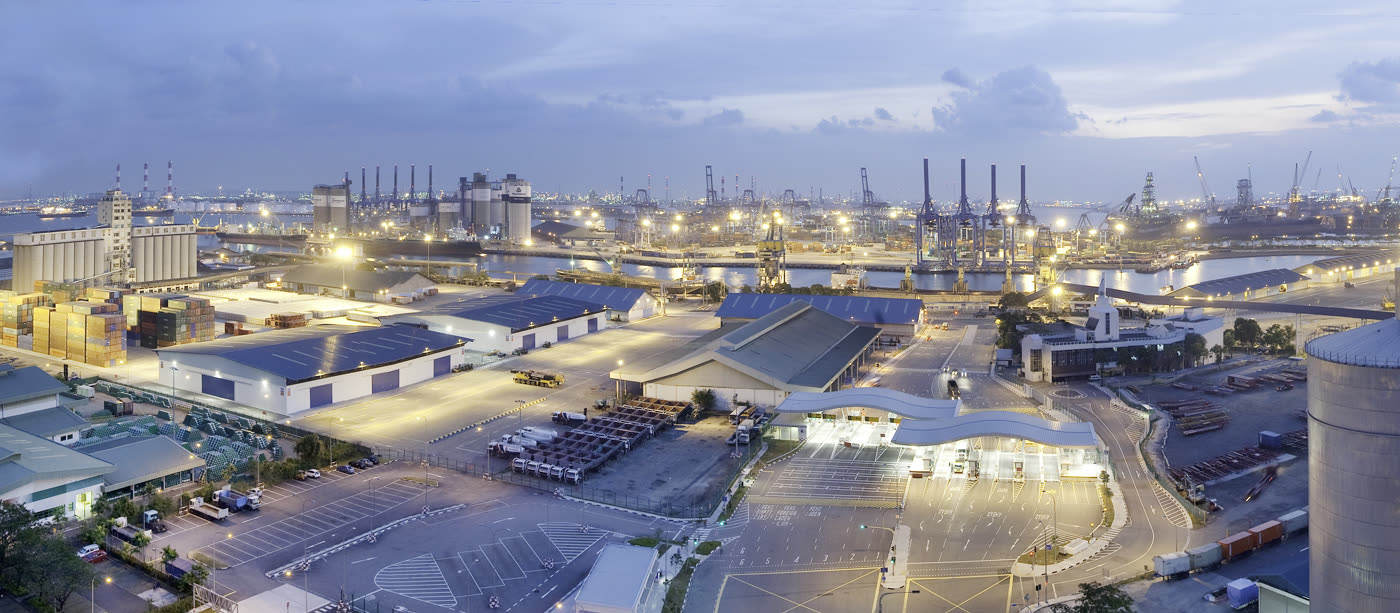 Panorama of Jurong Port, Singapore
